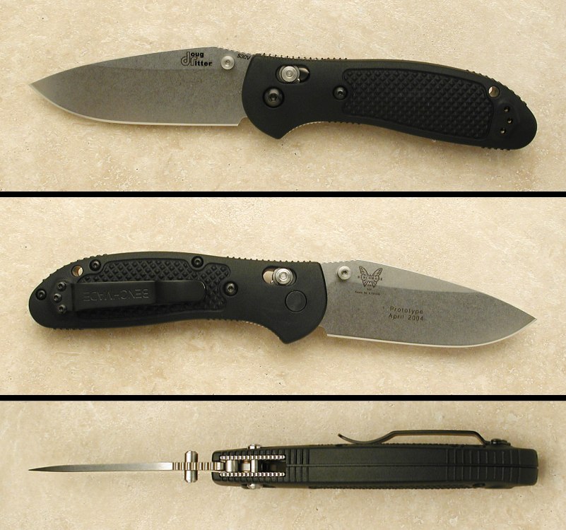 Doug Ritter RSK Mk1 (top to bottom) Front, Reverse, Top View (prototype pictured)