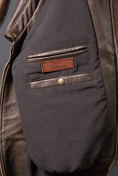Doug Ritter FlameGaurd Leather Jacket interior pockets